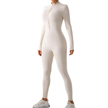 Load image into Gallery viewer, Hailey Half Zip Mock Neck Active Jumpsuit
