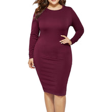 Load image into Gallery viewer, Isa Plus Size Solid Buttoned Wrap Dress
