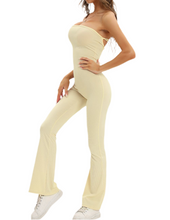 Load image into Gallery viewer, Anyah Lace-Up Strapless Jumpsuit
