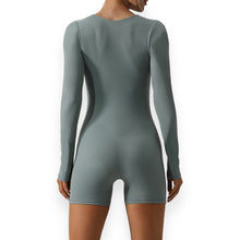 Load image into Gallery viewer, Gianna Square Neck Long Sleeve Active Romper
