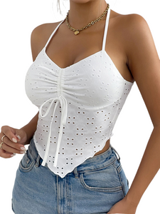 Cassie Eyelet Halter Neck Cami