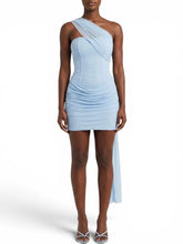 Load image into Gallery viewer, Elena Asymmetrical One-Shoulder Ruched Mini Dress
