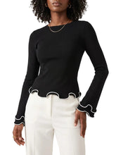 Load image into Gallery viewer, Glowzy Lettuce Hem Tie Back Long Sleeve T-Shirt
