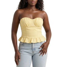 Load image into Gallery viewer, Cass Ruffled Hem Tube Top
