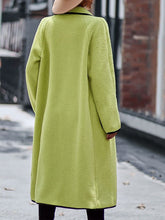 Load image into Gallery viewer, Monika Full Size Contrast Trim Long Sleeve Coat with Pockets
