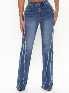 Beatriz Raw Hem High Waist Jeans