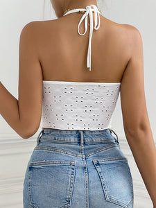 Cassie Eyelet Halter Neck Cami