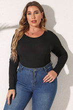 Load image into Gallery viewer, Mel Plus Size Round Neck Long Sleeve Bodysuit
