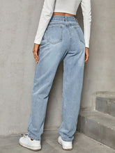 Load image into Gallery viewer, Linda Asymmetric Waist Jeans with Pockets
