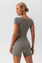 Load image into Gallery viewer, Gianna Square Neck Cap Sleeve Active Romper
