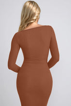 Load image into Gallery viewer, Body Baby Built-In Shapewear Square Neck Long Sleeve Maxi Dress
