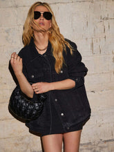 Load image into Gallery viewer, Althea Button Up Collared Neck Denim Jacket
