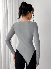 Load image into Gallery viewer, Hollis Asymmetric Hem Long Sleeve T-Shirt
