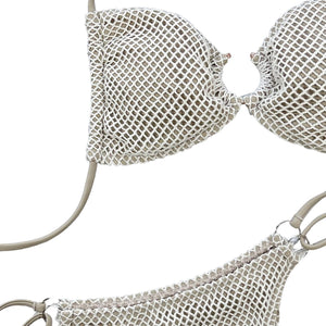 Sicily Sweetheart Halter Neck Fishnet Bikini Set