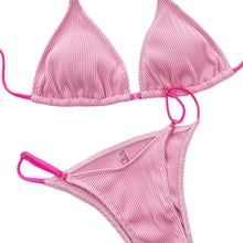 Load image into Gallery viewer, Bahamas Ribbed Tie Back Bikini Set
