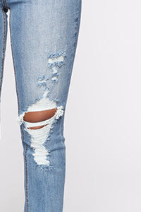 Gigi Distressed Slit Jeans