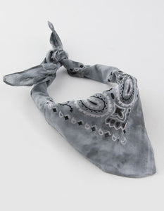 TIE DYE BANDANA - GREY