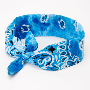 TIE DYE BANDANA - BLUE