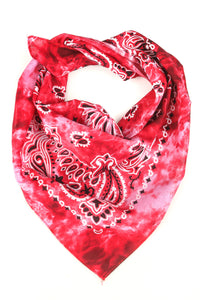 TIE DYE BANDANA - RED