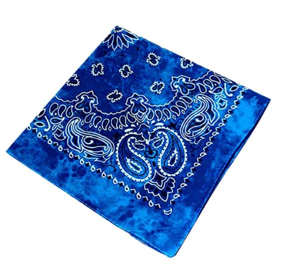 TIE DYE BANDANA - BLUE