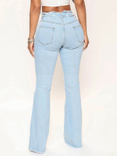 Load image into Gallery viewer, Mila Striped Raw Hem Jeans
