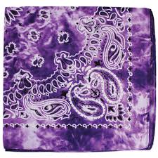 TIE DYE BANDANA - PURPLE