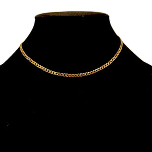 3MM CUBAN LINK NECKLACE - GOLD