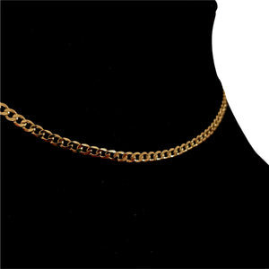 3MM CUBAN LINK NECKLACE - GOLD