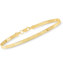 Load image into Gallery viewer, FLAT HERRINGBONE BRACELET - GOLD
