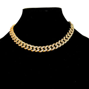 13MM ICED OUT CUBAN NECKLACE - GOLD