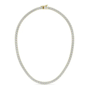 4MM ICED OUT TENNIS NECKLACE - GOLD