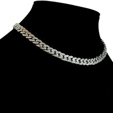 Load image into Gallery viewer, 8MM ICED OUT CUBAN NECKLACE - SILVER
