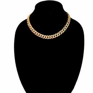 13MM ICED OUT CUBAN NECKLACE - GOLD