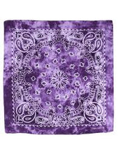 Load image into Gallery viewer, TIE DYE BANDANA - PURPLE
